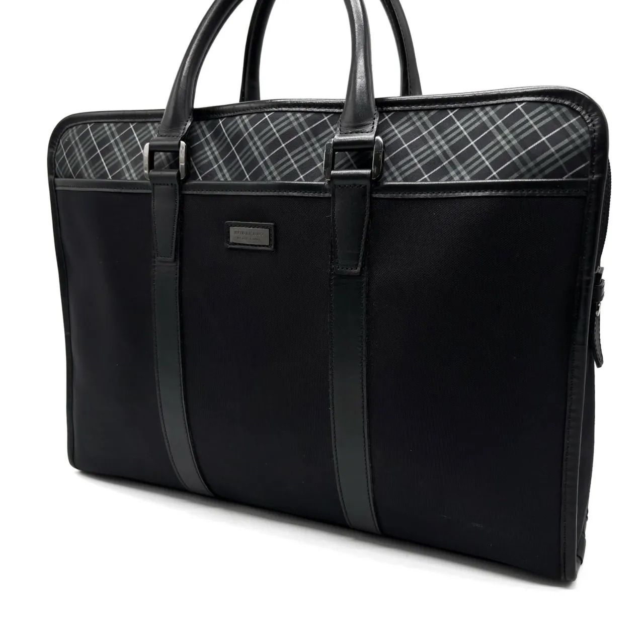 良品】Burberry バーバリー ノバチェック ハンドバッグ ビジネスバッグ 