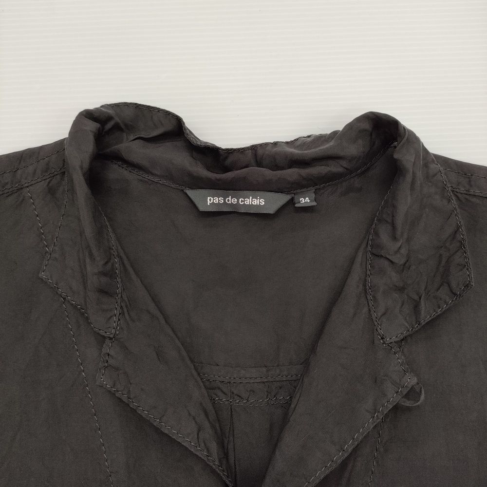 pas de calais キュプラタフタブラウス 定価28600円 サイズ34 ブラウス