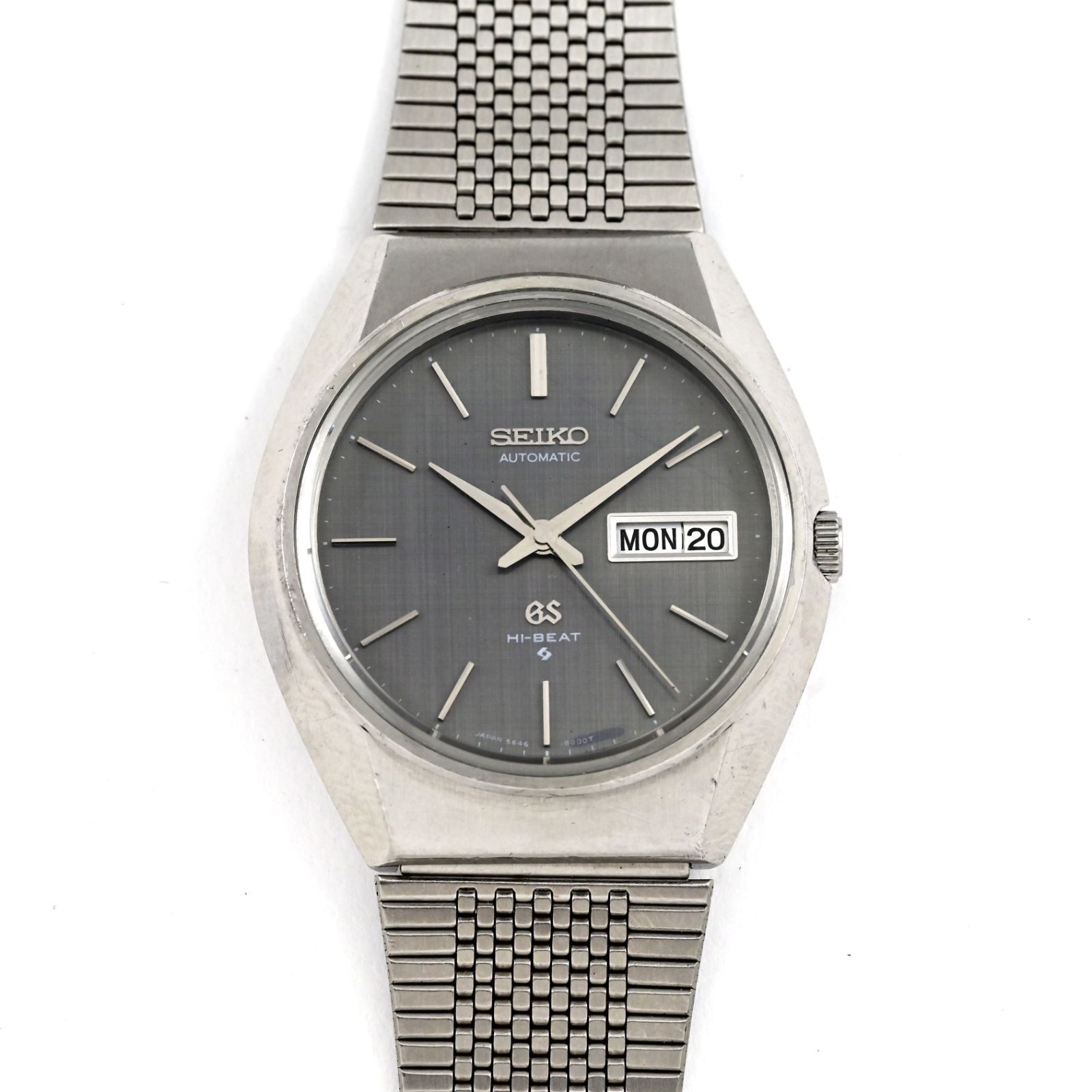 【SEIKO】 セイコー グランドセイコー 56GS GRAND SEIKO HI-BEAT デイデイト 自動巻 レア文字盤 25石 1972年 ref.5645-8000 OH済