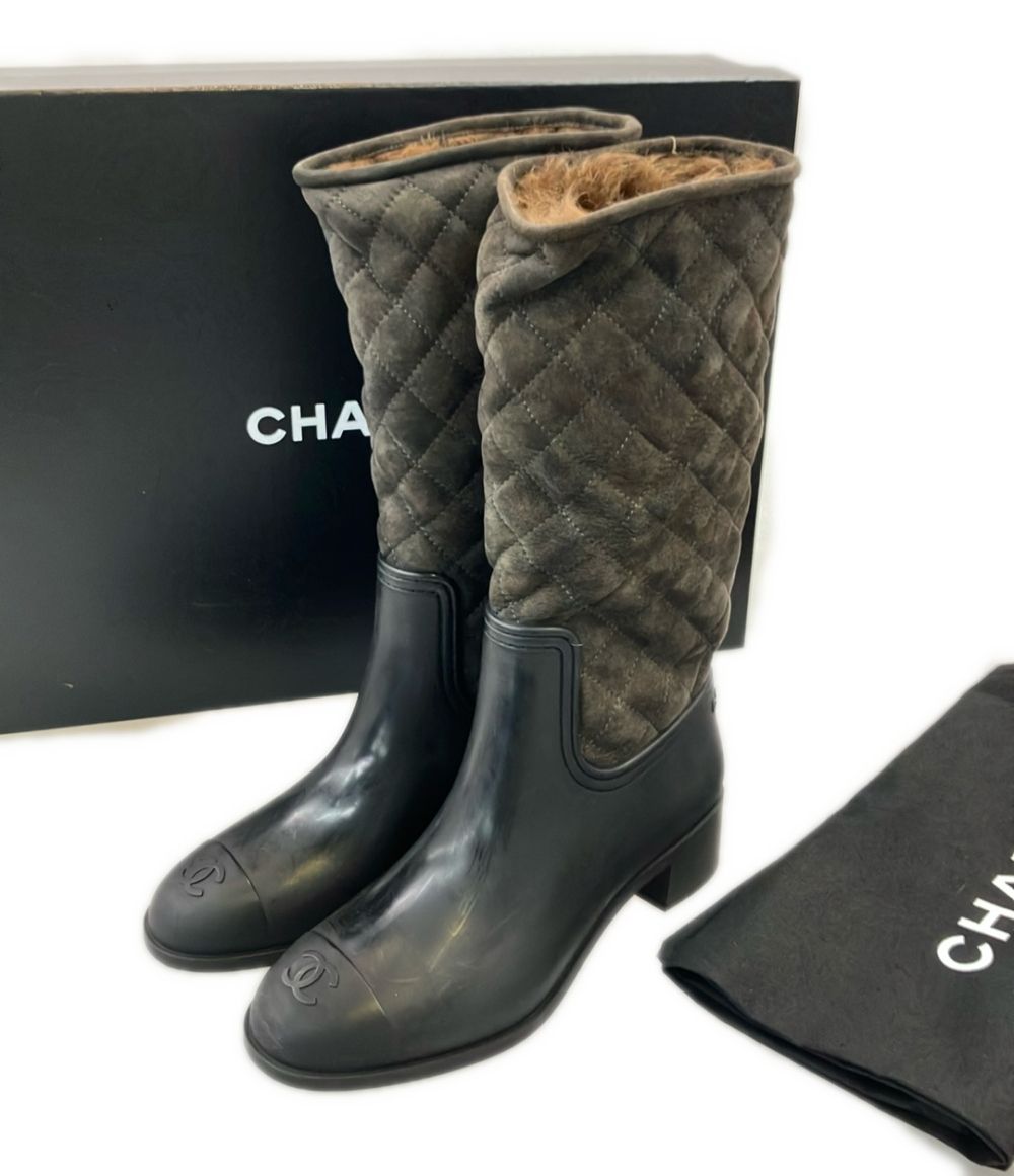 CHANEL カメリア レインブーツ37 カテゴリー 【公式通販】