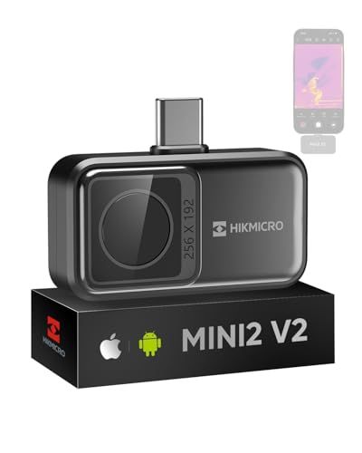 ★新品★HIKMICRO Mini2 V2 サーモグラフィー サーマルカメラ、スマホ用 Android対応、256x192 赤外線解像度、512×384 SuperIR、50°広角、ビデオ録画対応、25Hzフレームレート、バッテリー不要、Ty 4da8b12c