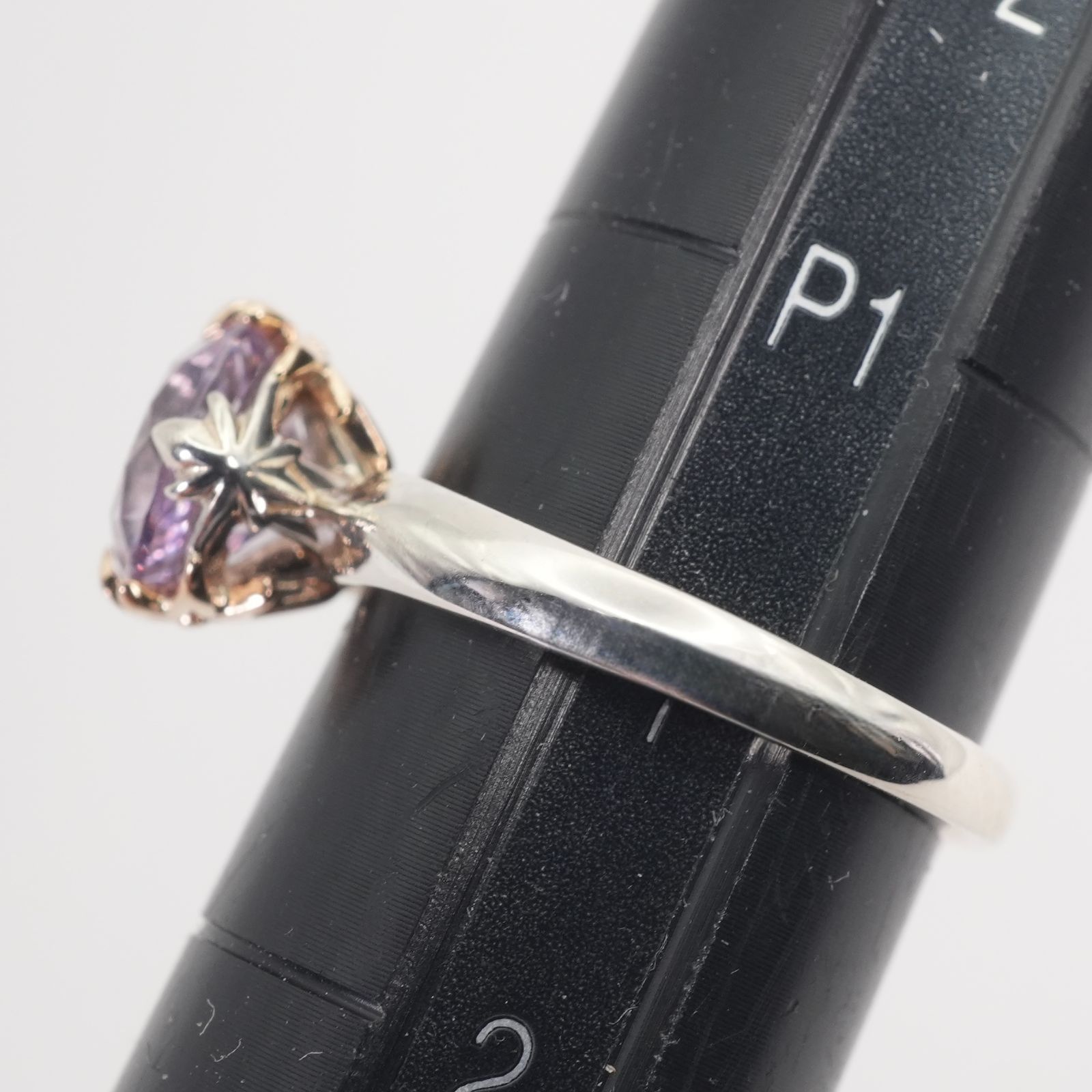 美品 スタージュエリー リング アメジスト シルバー×K10 /25-2609