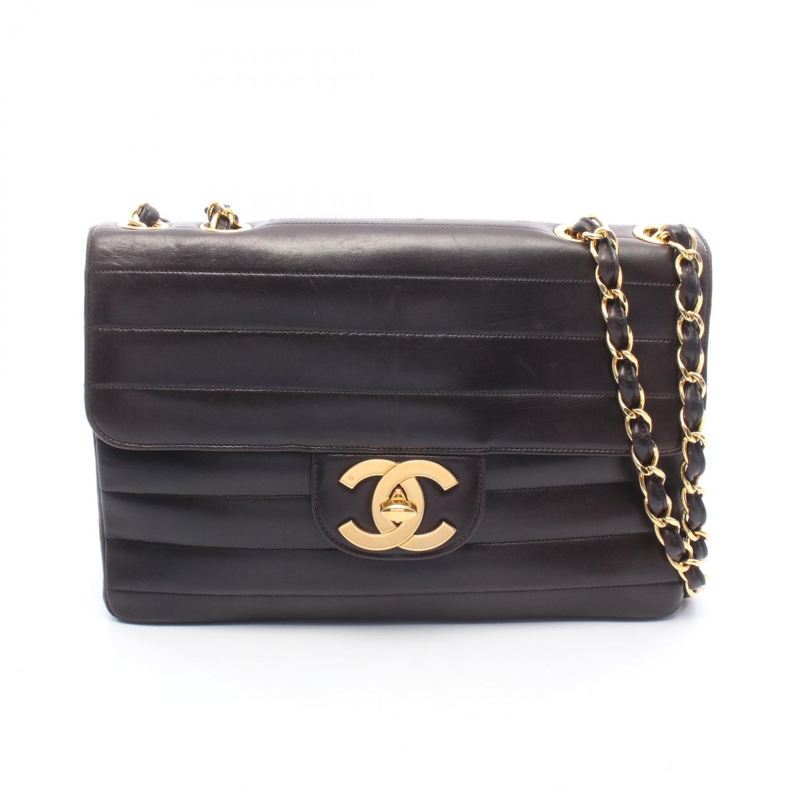 シャネル CHANEL ショルダーバッグ マドモアゼル デカココマーク シングルフラップ ブラック ラムスキン（羊革） マドモアゼル チェーンショルダー レディース