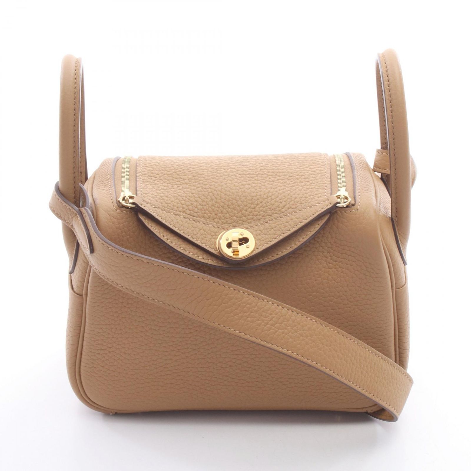 エルメス HERMES ショルダーバッグ リンディ ミニ ビスキュイ H079086CC37 ビスキュイ レザー リンディミニ ビスキュイ レディース Used A