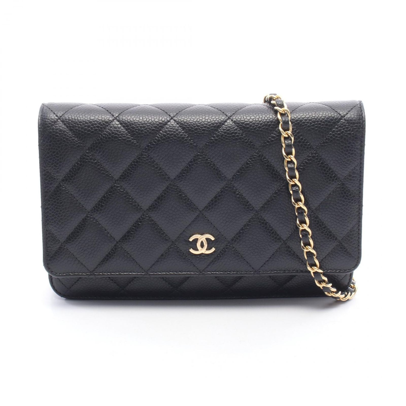 シャネル CHANEL ショルダーバッグ マトラッセ AP0250 ブラック キャビアスキン(グレインドカーフ) マトラッセ チェーンウォレット レディース Used A