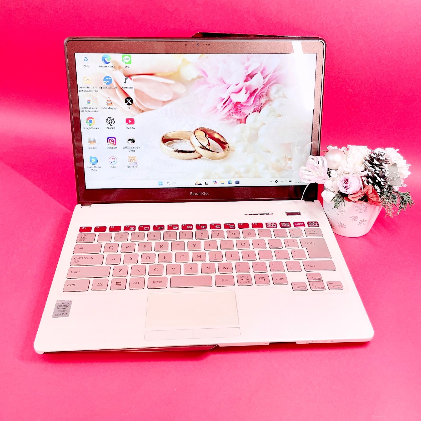 激レア】富士通 タッチパネルPC ゴールド×レッド Win11 - メルカリ