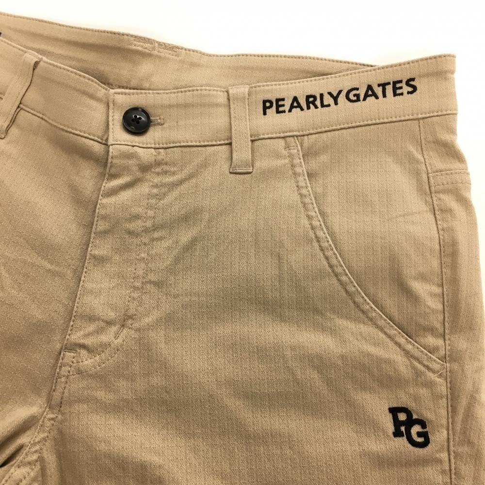 超美品】パーリーゲイツ パンツ ベージュ 地模様 ストレッチ メンズ 5