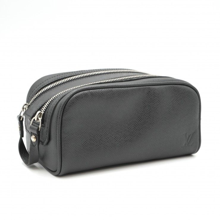 LOUIS VUITTON（ルイ・ヴィトン）トゥルース・イヴァン タイガ セカンドバッグ ハンドバッグ ポーチ ブラック レザー M32492【中古】
