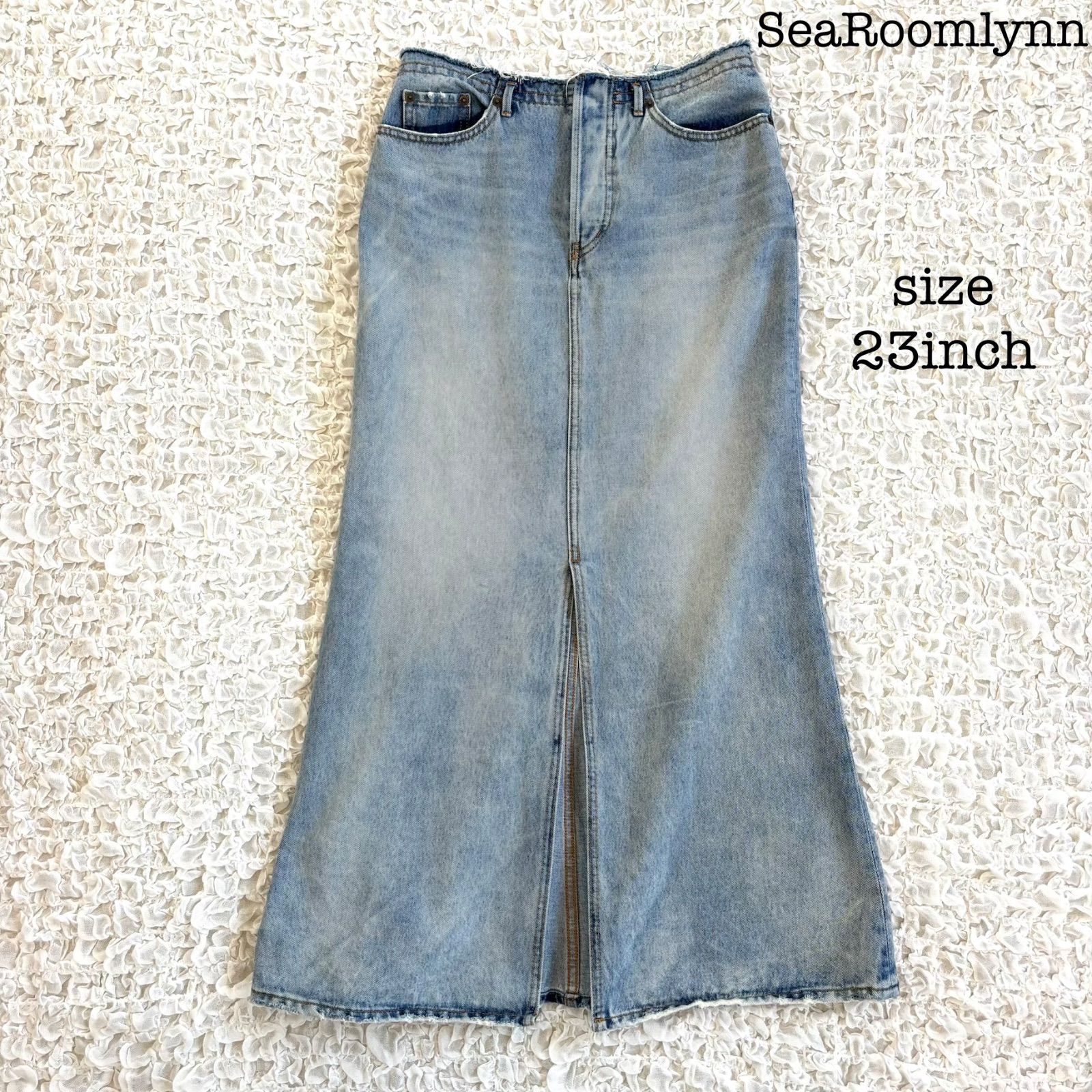 SeaRoomlynn Low Waistカットマーメイド SRN09 デニムスカート ヴィンテージブルー 23inch 6,614円