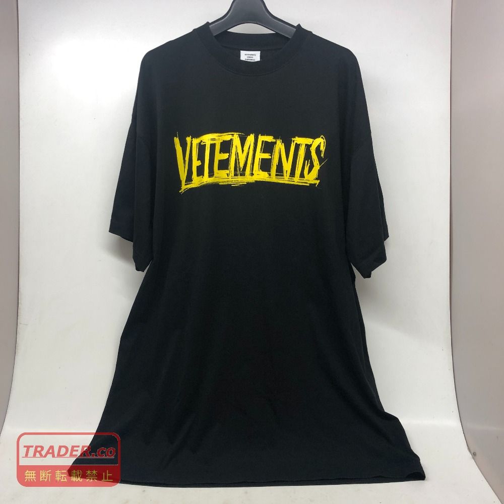 01w-6996 ヴェトモン VETEMENTS Tシャツ S コットン BLK ブラック