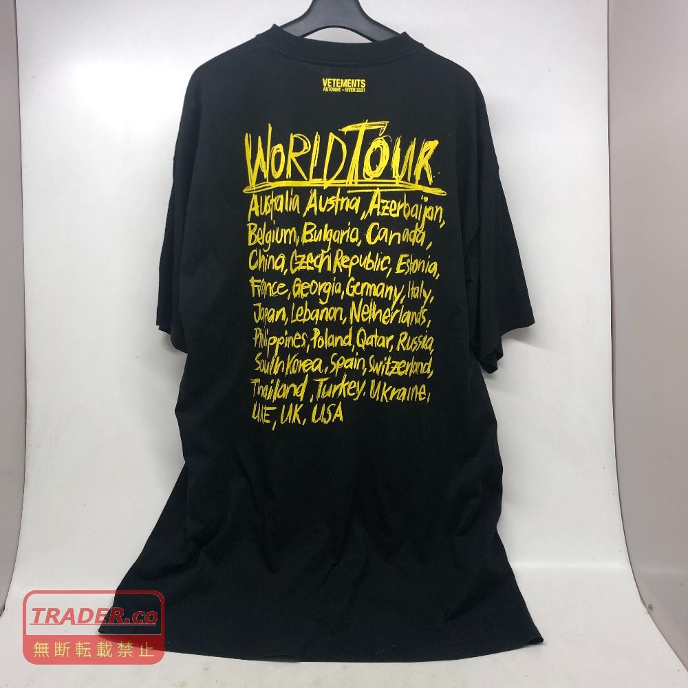 01w-6996 ヴェトモン VETEMENTS Tシャツ S コットン BLK ブラック
