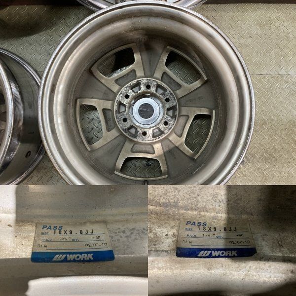 ワーク　ユーロライン　18インチ　美品 希少】WORK Euroline ワーク ユーロライン 18インチ 4本 9J6HPCD139.7+