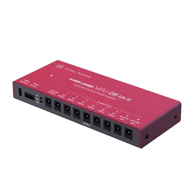 《7月24日発売予定》 Vital Audio ヴァイタル オーディオ POWER CARRIER VA-08 Mk-III エフェクトペダル 用 パワーサプライ