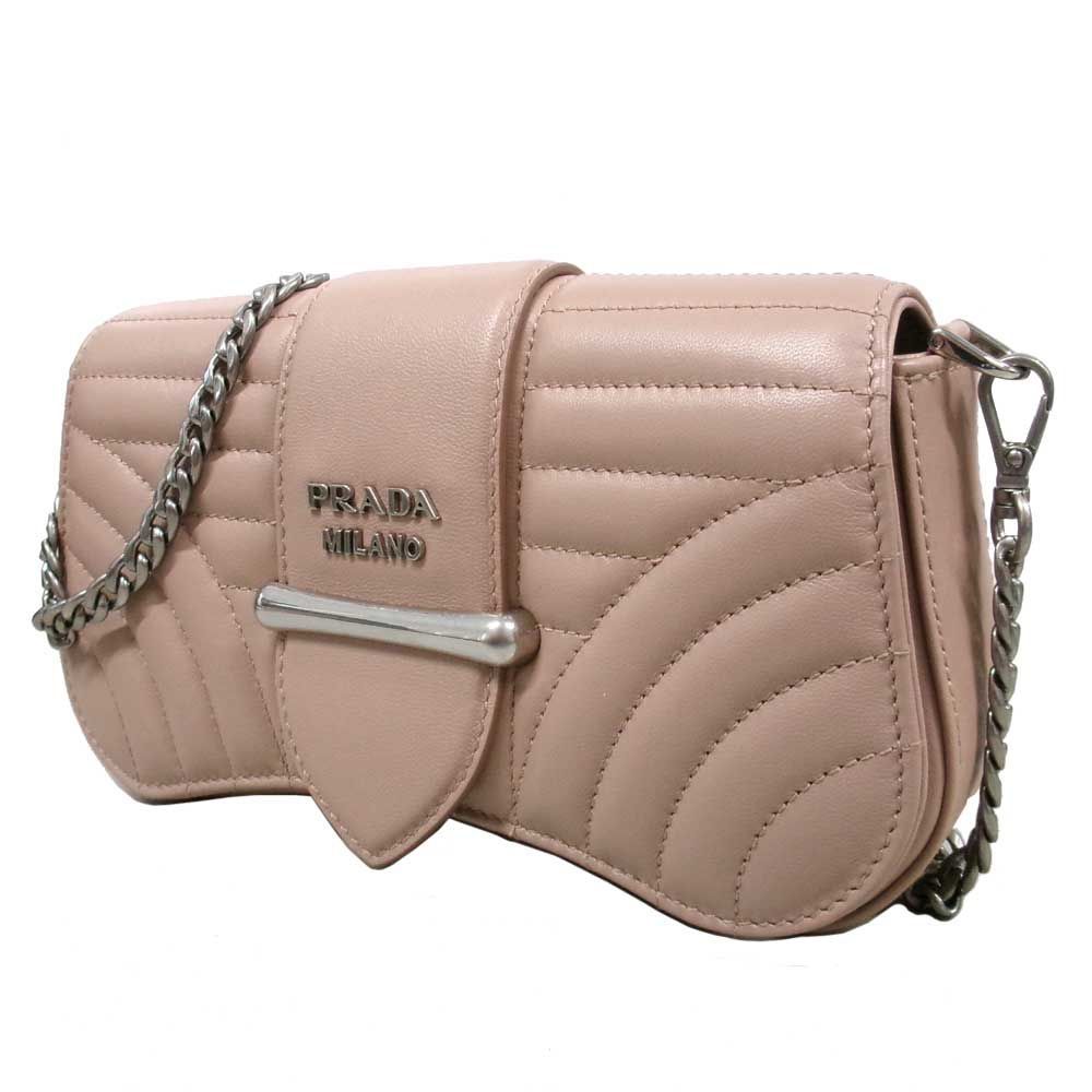 【新品】PRADA プラダ バッグ ショルダーバッグ ナッパレザー チェーン ショルダー 斜め掛け 1DH070 NAPPA IMPUNTURE CIPRIA(ベージュ系) アウトレット レディース 送料無料 90,750円