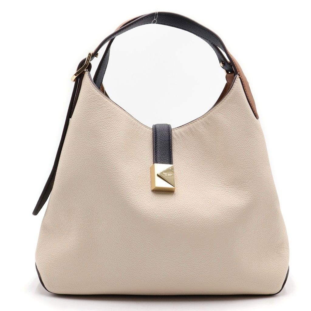 Kate Spade (ケイトスペード) DECO COLORBLOCK MEDIUM CROSSBODY TOTE デコ カラーブロック ミディアム クロスボディ トート バッグ ベージュ KI551