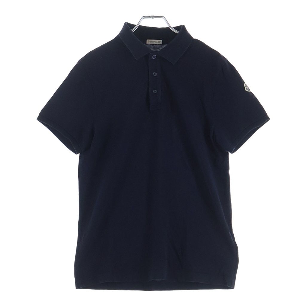 MONCLER (モンクレール) 19SS MAGLIA POLO MANICA CORTA コットン ロゴワッペン 半袖ポロシャツ ネイビー E10918305150 84556