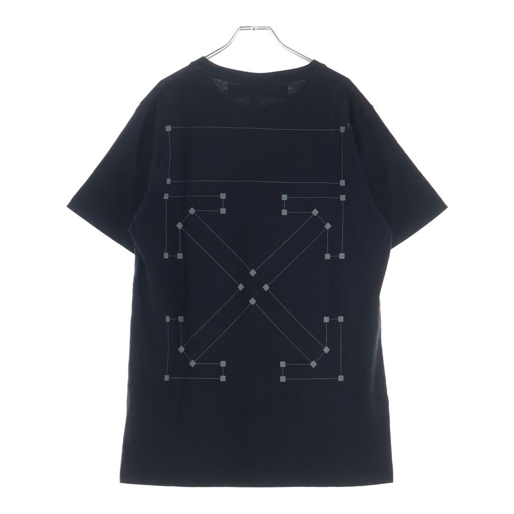 OFF-WHITE (オフホワイト) 19AW Back Bone T-Shirt バックボーン 半袖Tシャツ ブラック OMAA027E19185001