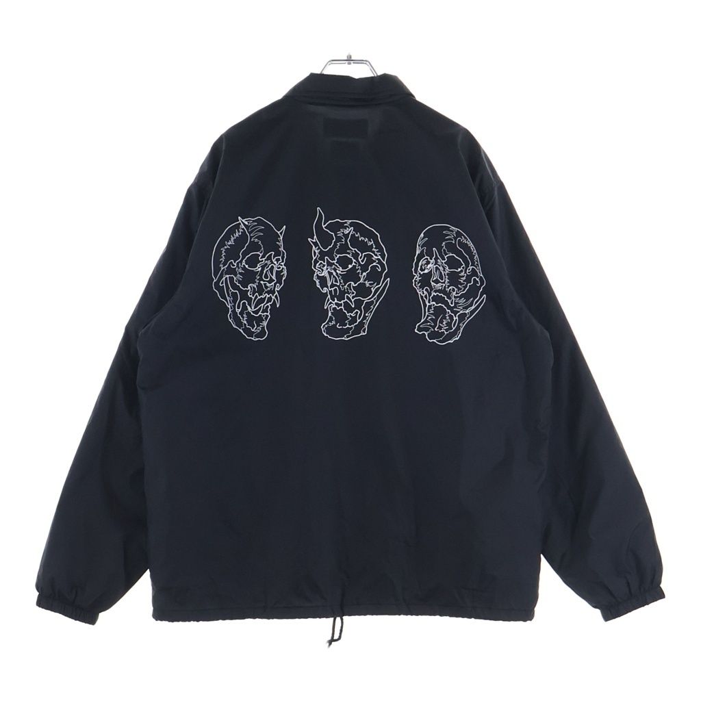 WACKO MARIA (ワコマリア) 24AW ×56 TATTOO STUDIO COACH JACKET タトゥースタジオ ロゴプリント ナイロン コーチジャケット ブラック