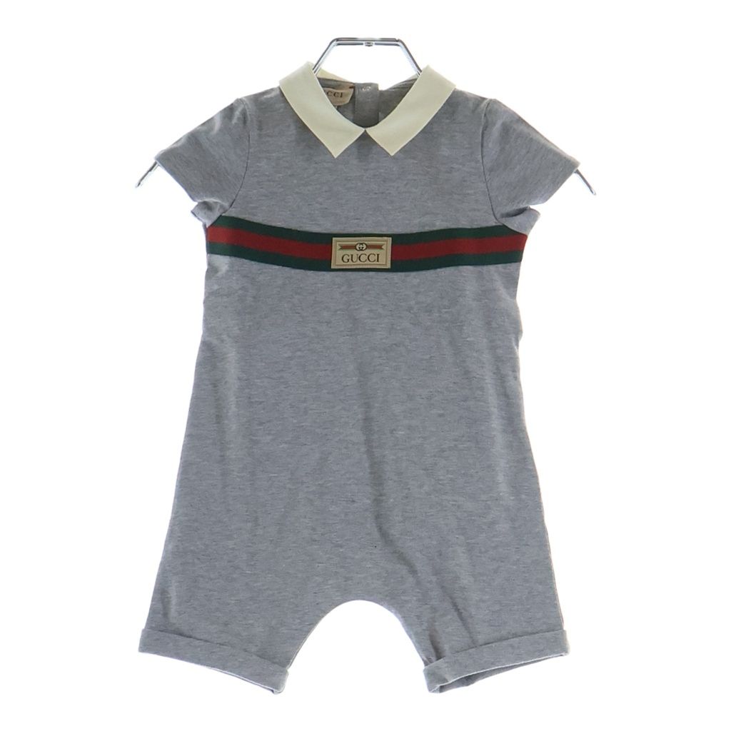 GUCCI (グッチ) シェリーライン コットン 2ピース ロンパース グレー