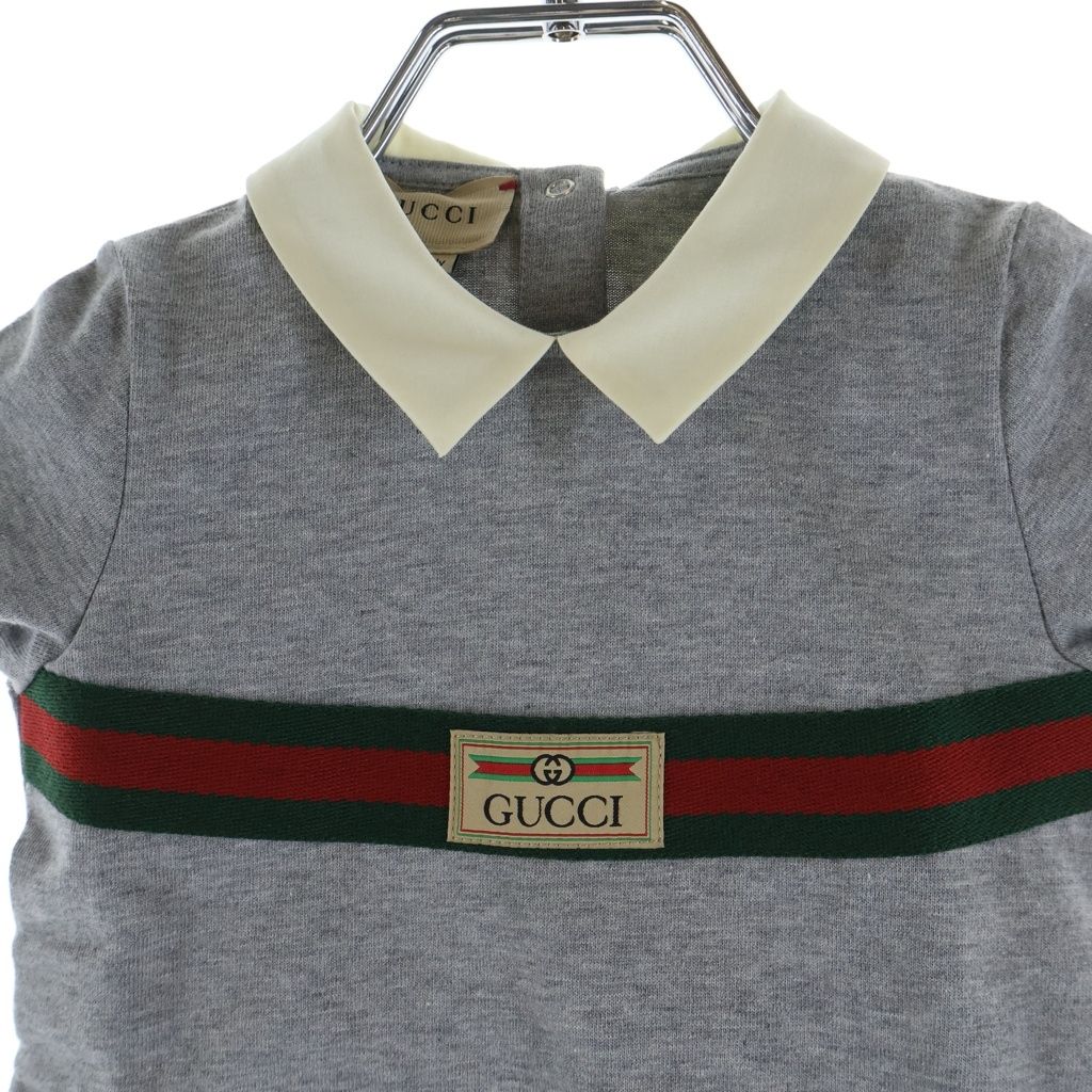 GUCCI (グッチ) シェリーライン コットン 2ピース ロンパース グレー