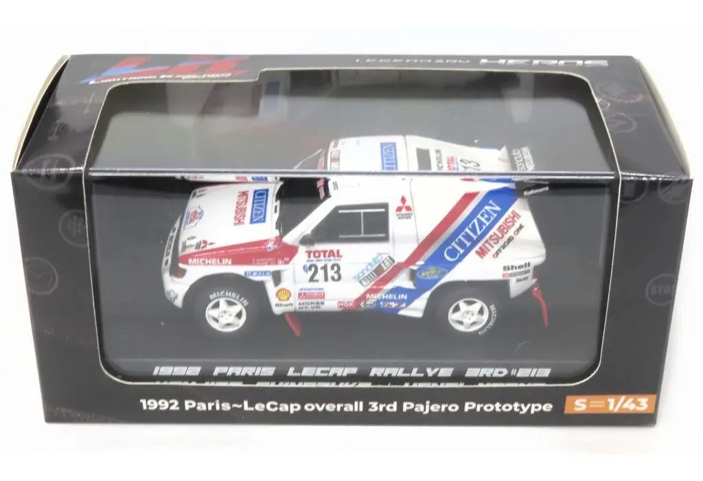 【中古】ミニカー 1/43 1992 Paris LeCap overall 3rd Pajero Prototype #213(ホワイト×レッド×ブルー) LKP特注