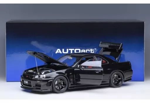 【中古】ミニカー 1/18 ニスモ R34 GT-R Z-tune(ブラックパール) 「オートアート・コンポジットモデルシリーズ」 [77463]