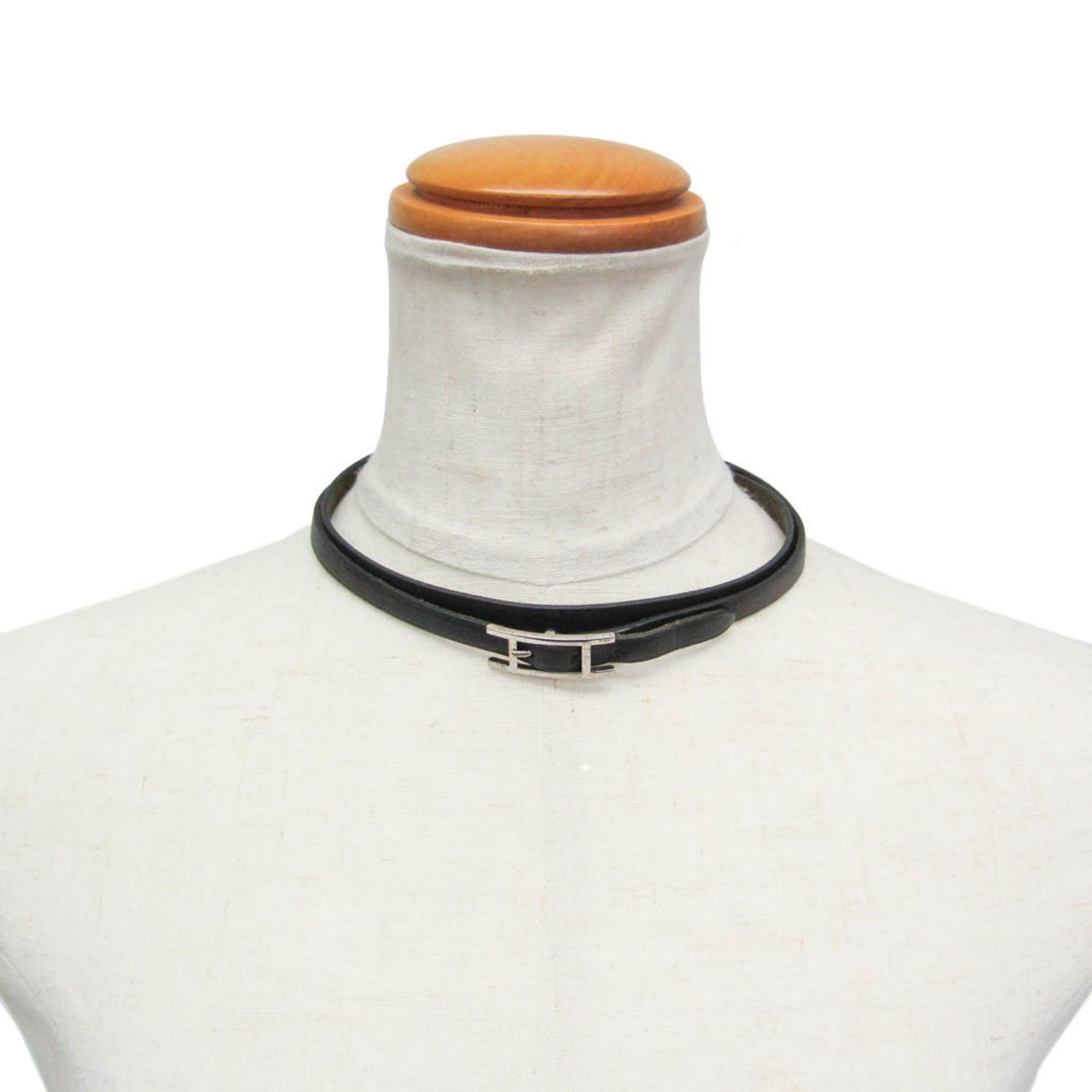 エルメス(Hermes) アピ 4連ブレスレット チョーカー レザー,メタル