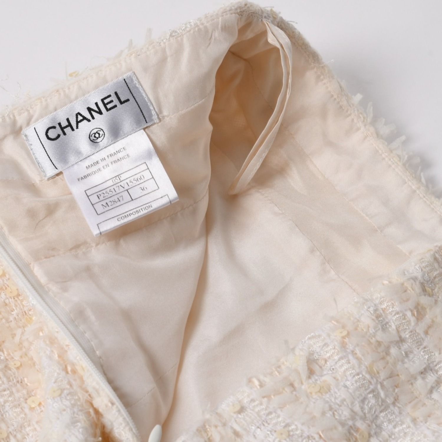 極美品 CHANEL シャネル スカート ツイード スパンコール ココマーク