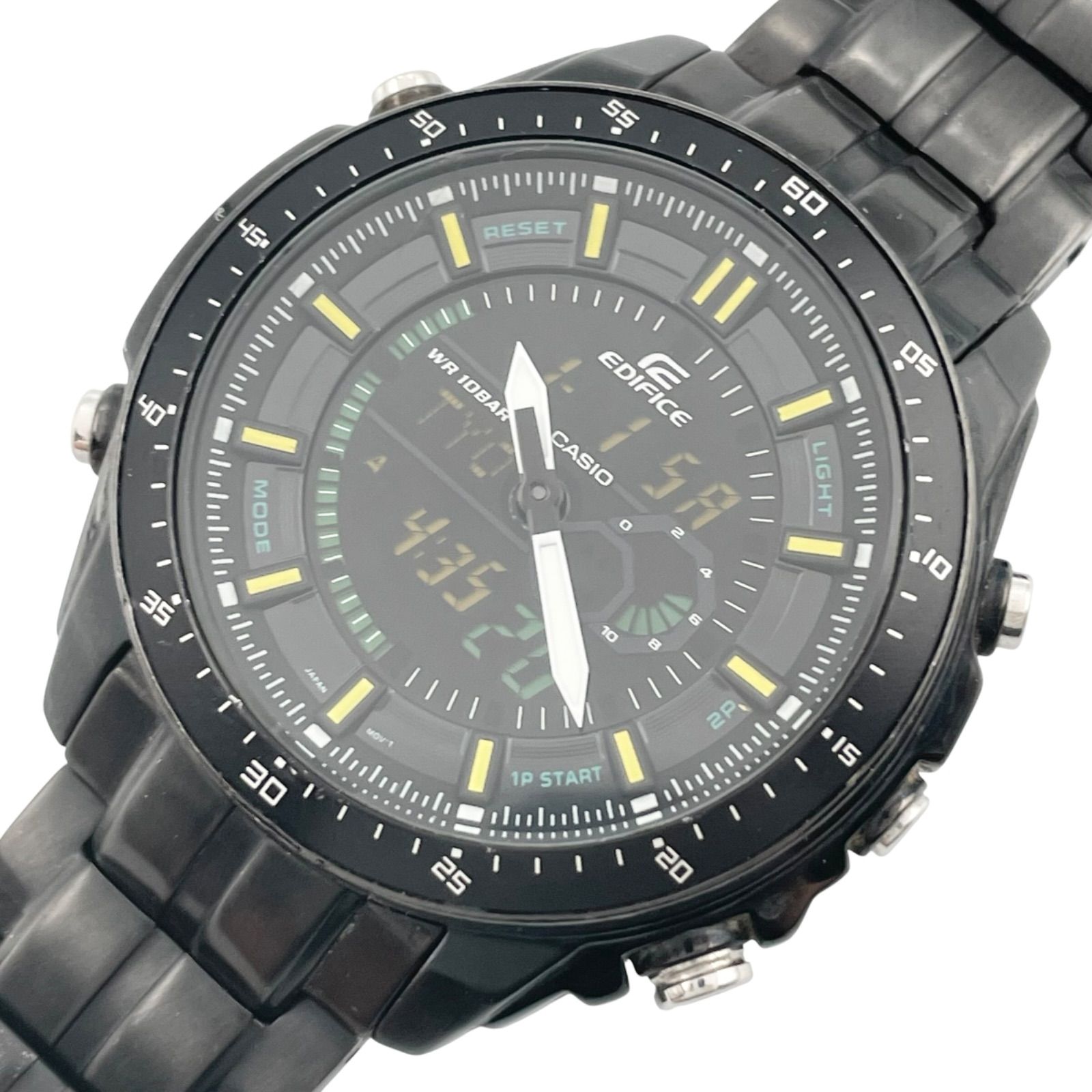 稼働/新品電池　CASIO　カシオ　EDIFICE 　エディフィス　腕時計　クォーツ　EFA-132BKJ-1AJF　デジアナ　ブラック　2針　デジタル　アナログ　多機能【p14】 7,796円