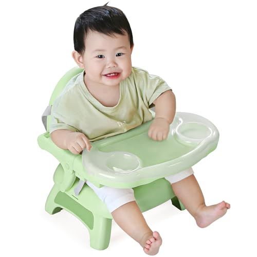 ベビーチェア ローチェア 赤ちゃん 離乳食 椅子 折りたたみ お食事椅子 CPC認証済み 出産祝い 高さ調節 多機能 ６か月~3歳 収納袋セット(緑)pms fcf87716