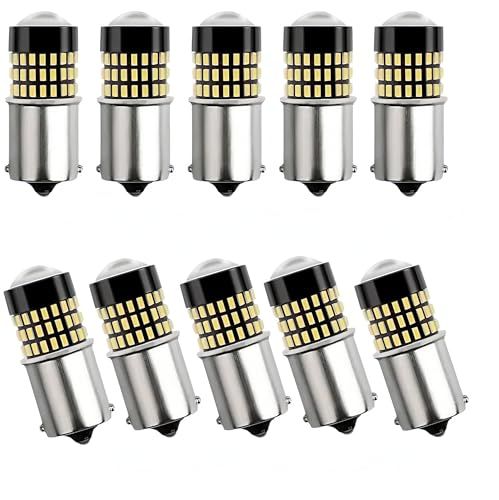 S25 シングル LEDバルブ 12V/24V対応 高輝度 ホワイト 180°照射 汎用 トラック/バス/普通車 10個セットts