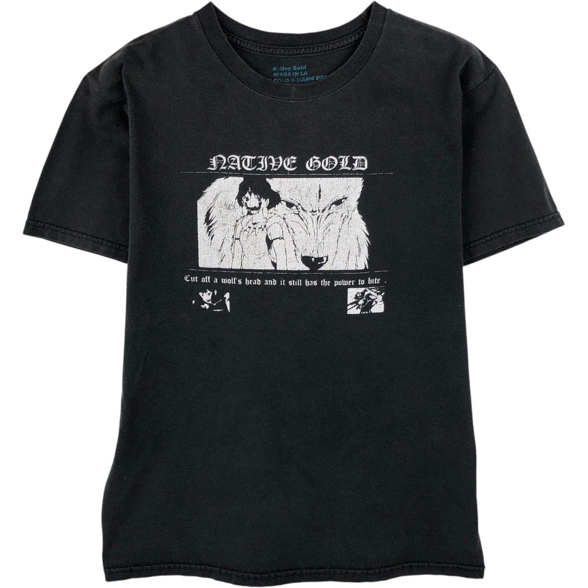 古着 Native Gold Princess Mononoke もののけ姫 映画 ムービーTシャツ USA製 レディースS相当/eaa660511