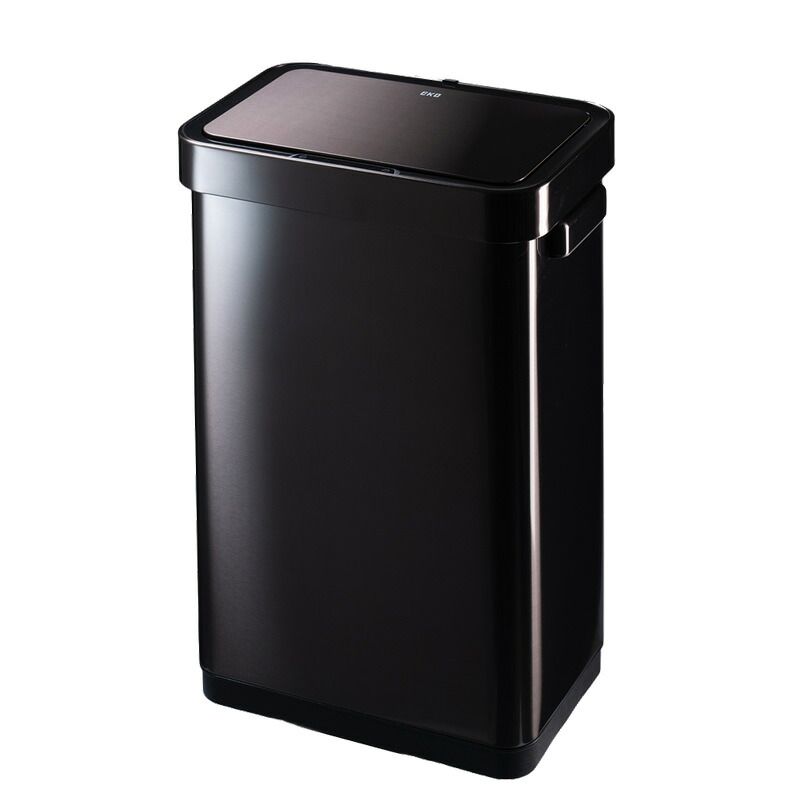 メーカー正規品 新品 EKO ゴミ箱 デラックスミラージュ Tセンサービン ブラックスチール EK9378BS-45L 45L