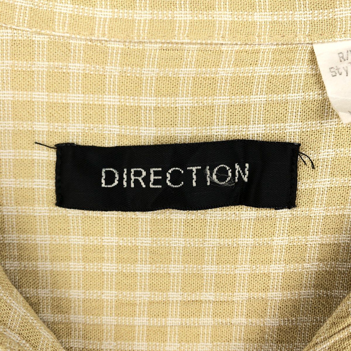 C boy様確認用 古着 DIRECTION チェック柄 半袖 オープンカラー レーヨンシャツ
