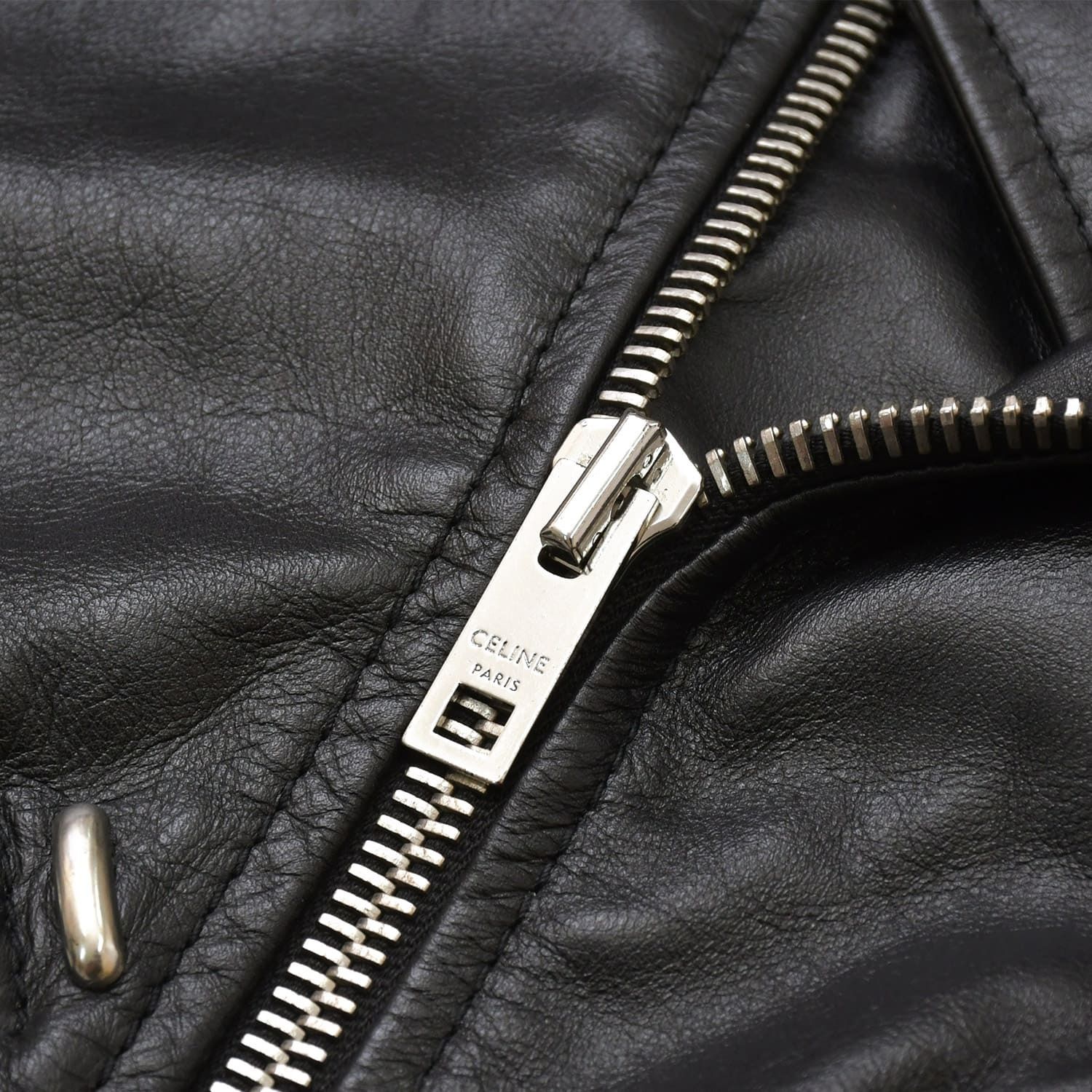 極美品 CELINE セリーヌ ダブルライダースジャケット ブラック