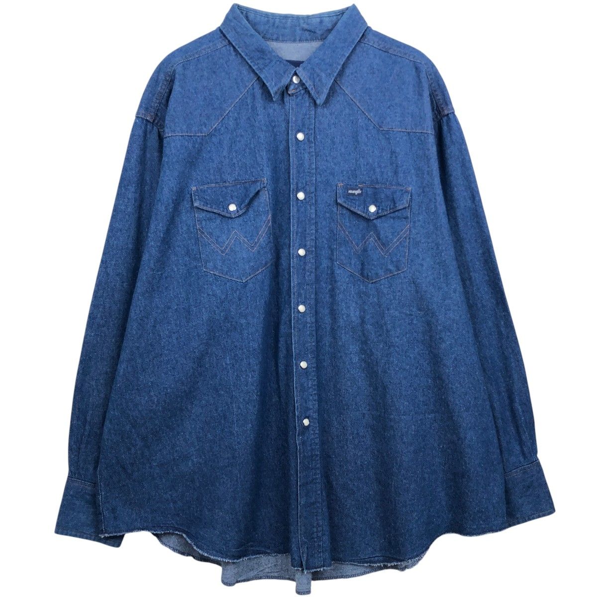 古着 80~90年代 ラングラー Wrangler 長袖 デニムウエスタンシャツ USA
