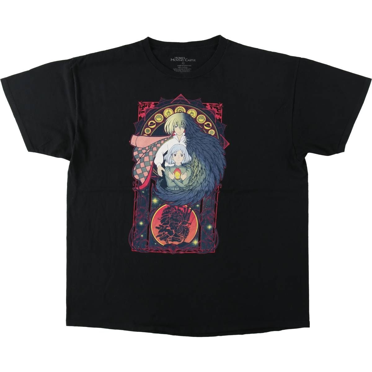 古着 HOWL'S MOVING CASTLE ハウルの動く城 キャラクタープリントTシャツ メンズXL相当/evb035425
