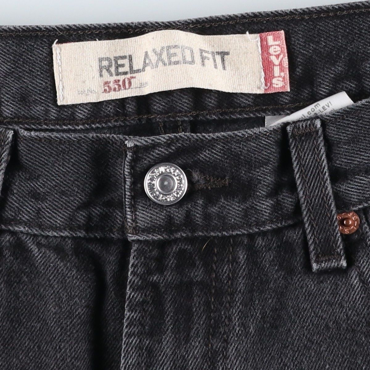 古着 リーバイス Levi's 550 RELAXED FIT ブラックデニム テーパード