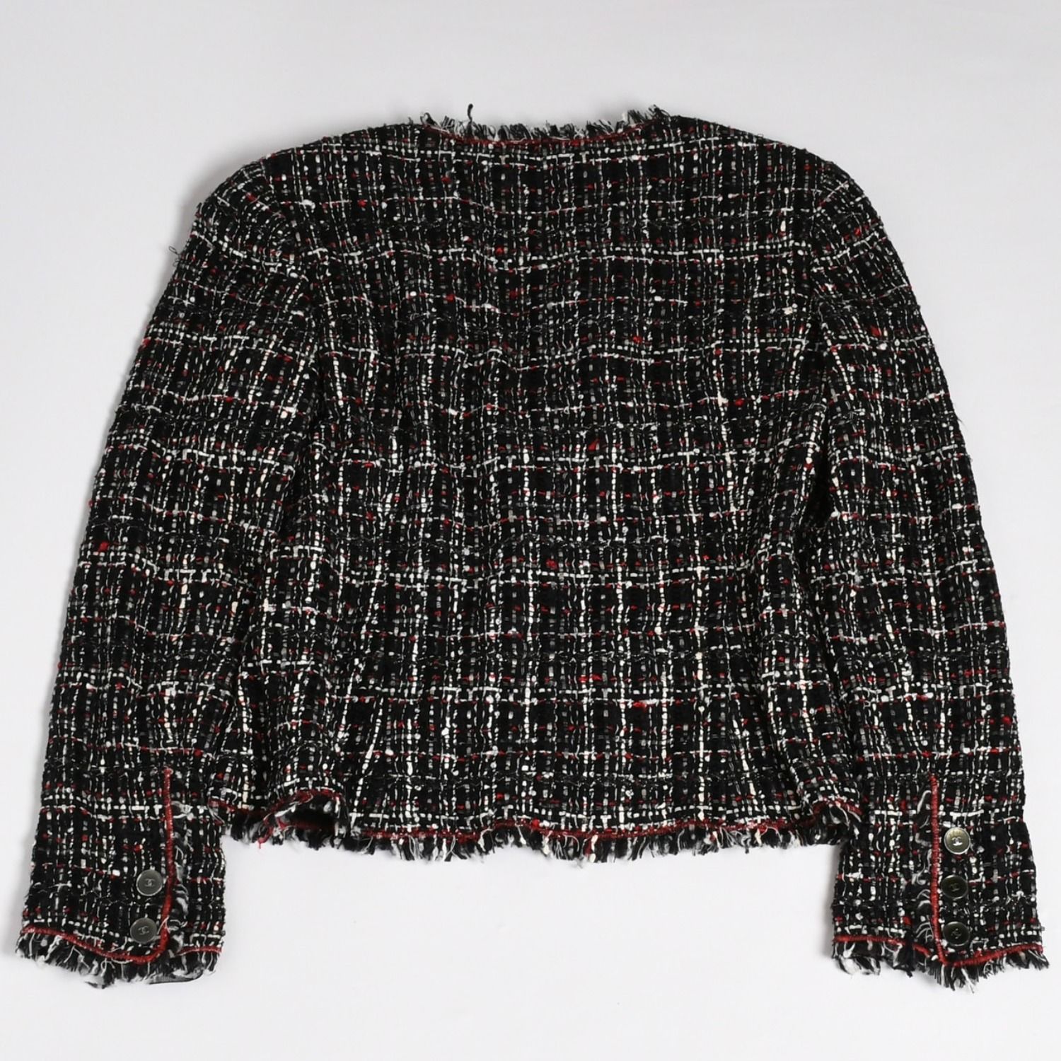 極美品 CHANEL シャネル ツイードジャケット P26010V16324 ココマーク 