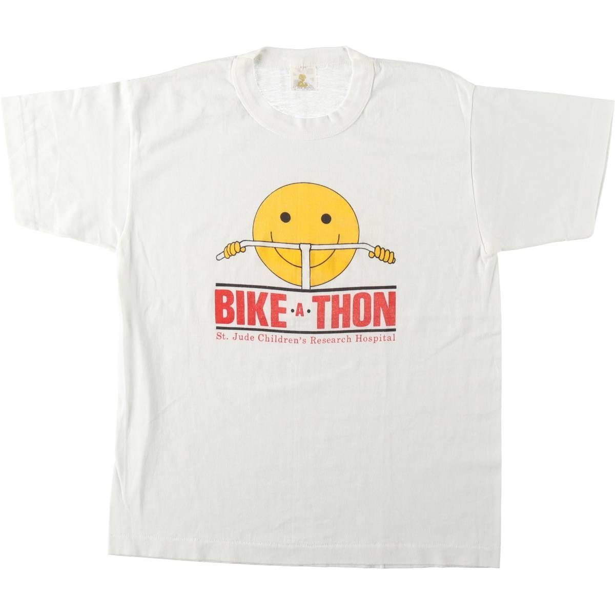 古着 80年代 ST.JUDE HOSPITAL スマイル プリントTシャツ メンズM相当 ヴィンテージ/eaa661530
