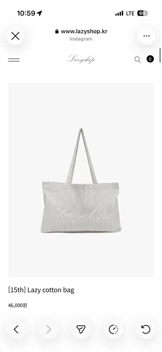 (新品)lazyshop lazy cotton bag
