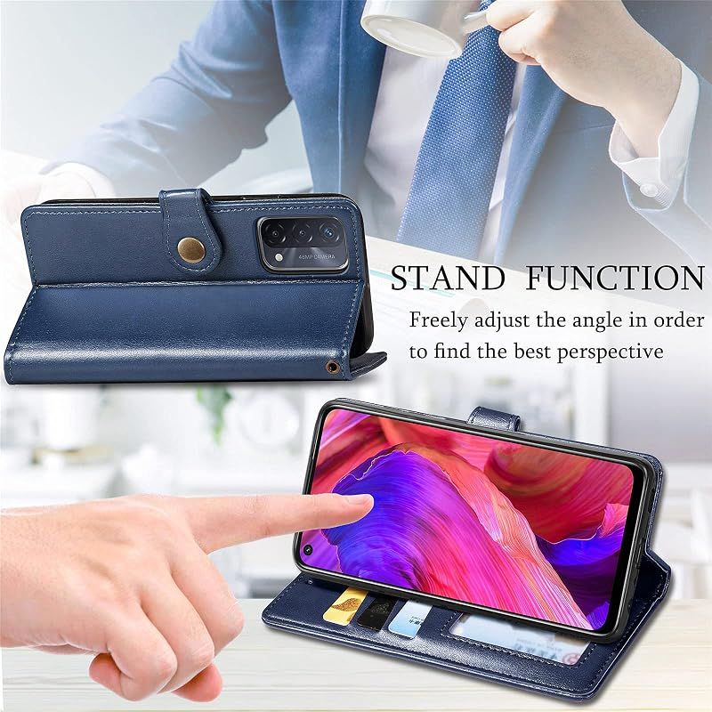 新品】 for OPPO A77 ケース 手帳型 ビジネスフリップノートレザー