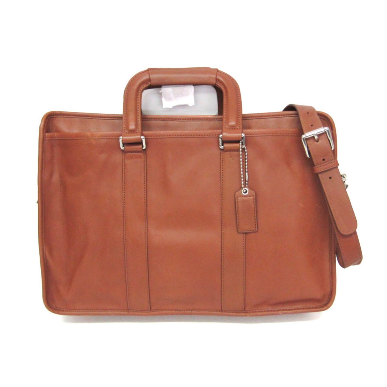 Coach (Coach) Embassy Brief F70374 Men's Leather Briefcase, Shoulder Bag Brown