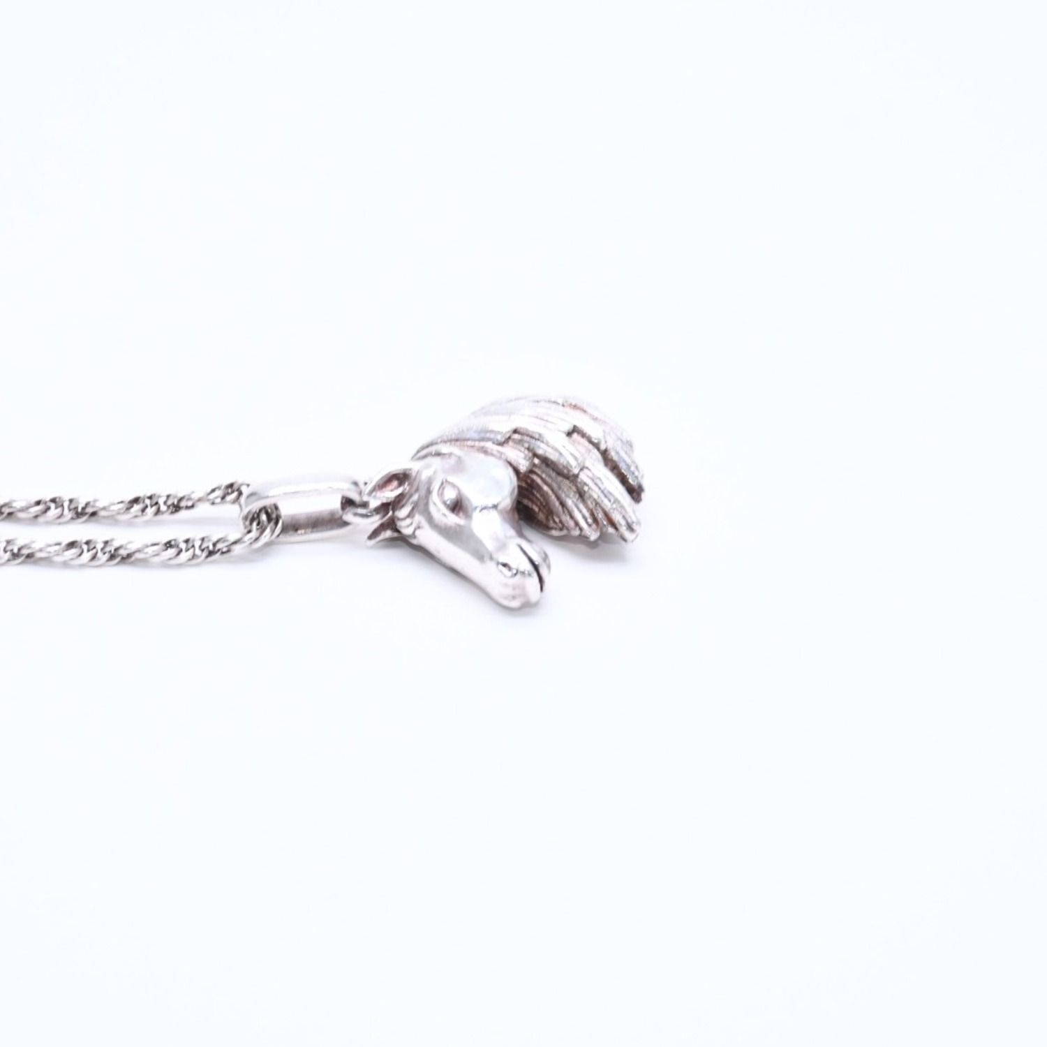 HERMES エルメス ホースヘッド ネックレス トップ 馬 チェーン
