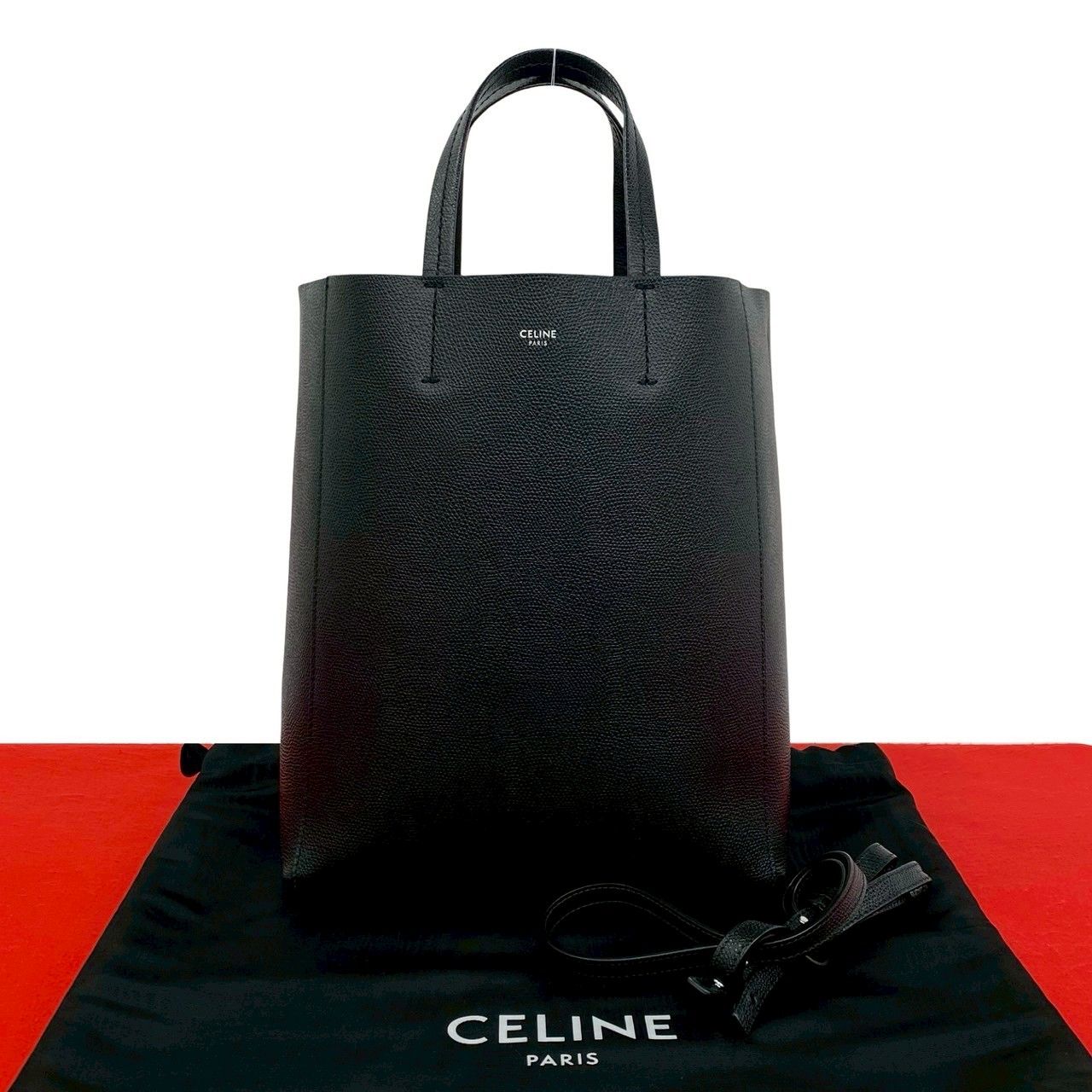 極 美品 保存袋付き CELINE セリーヌ バーティカル カバ スモール 