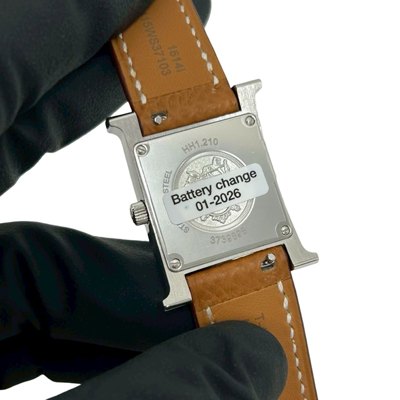稼働品 未使用保管品 箱付き HERMES エルメス Hウォッチ ステンレス