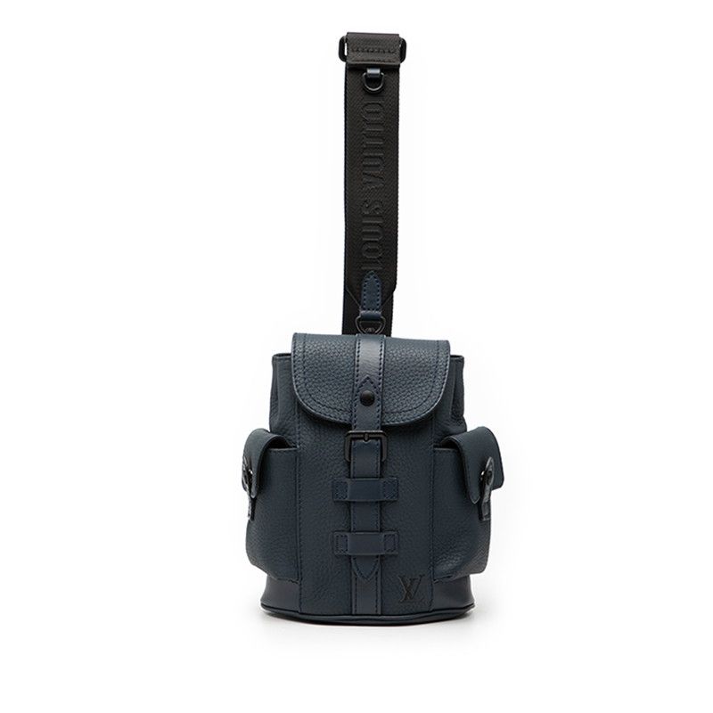 ルイ ヴィトン クリストファーXS ショルダーバッグ ボディバッグ M58494 ネイビー トリヨンレザー メンズ LOUIS VUITTON【1-0254856】