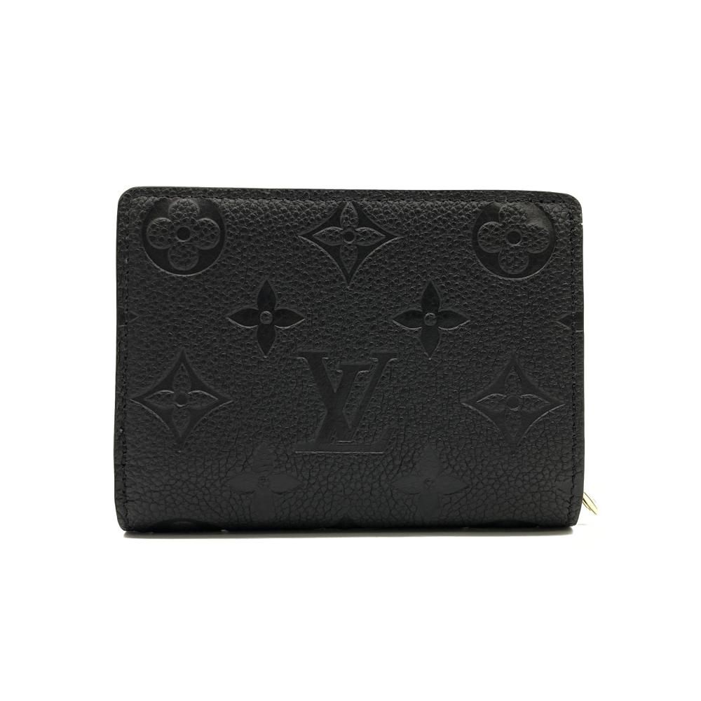 ルイヴィトン LOUIS VUITTON ポルトフォイユ・クレア 二つ折り財布 モノグラム アンプラント M80151 ノワール【中古】