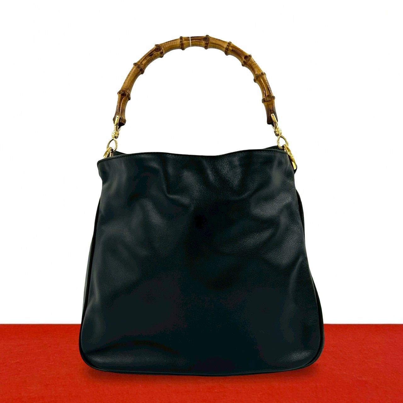 極 美品 GUCCI グッチ オールドグッチ ヴィンテージ バンブー レザー
