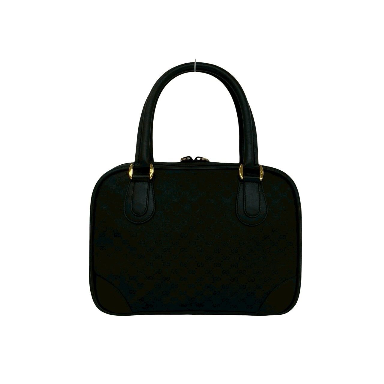 【袋付き】グッチ　GUCCI オールドグッチ ロゴ　レザー ミニボストンバッグ 極 美品 GUCCI グッチ オールドグッチ マイクロGG ロゴ キャンバス